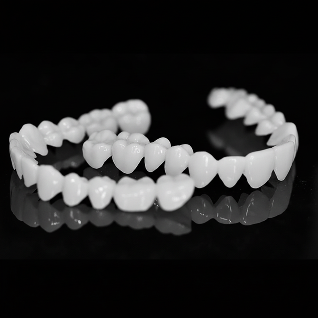 Kunstgebit met Witte Tandschijven voor een Verzorgde Glimlach Tandprothese Cosmetisch Instant Smile Tanden | Sulvida