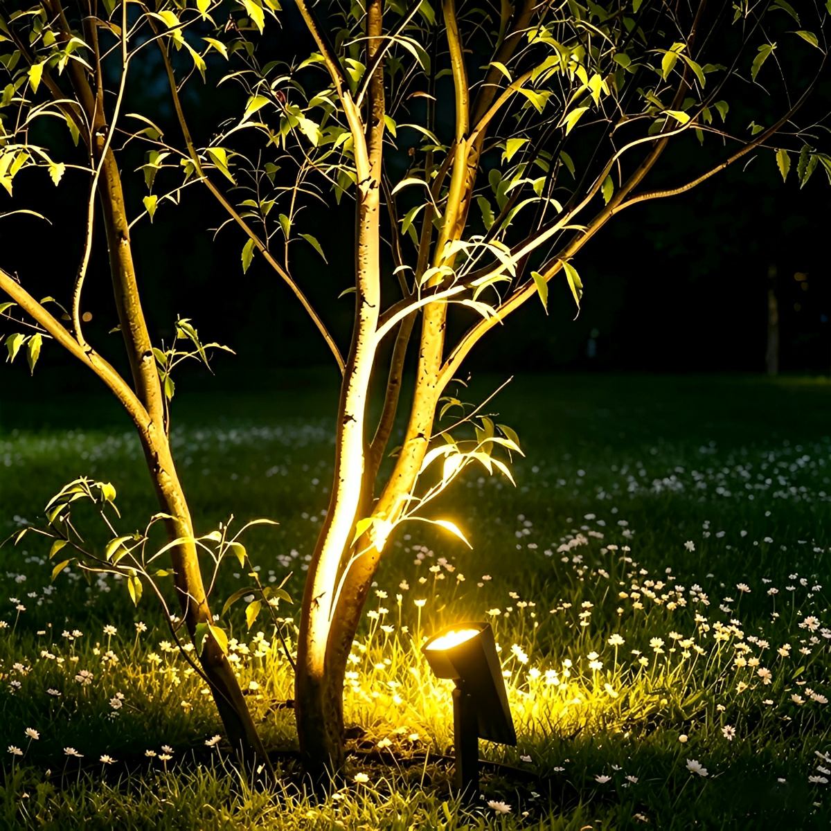 Solar LED Tuinspot Zwart IP65 Waterdicht Verstelbare Tuinverlichting met RGB Kleurwisseling voor Tuin en Terras | Sulvida