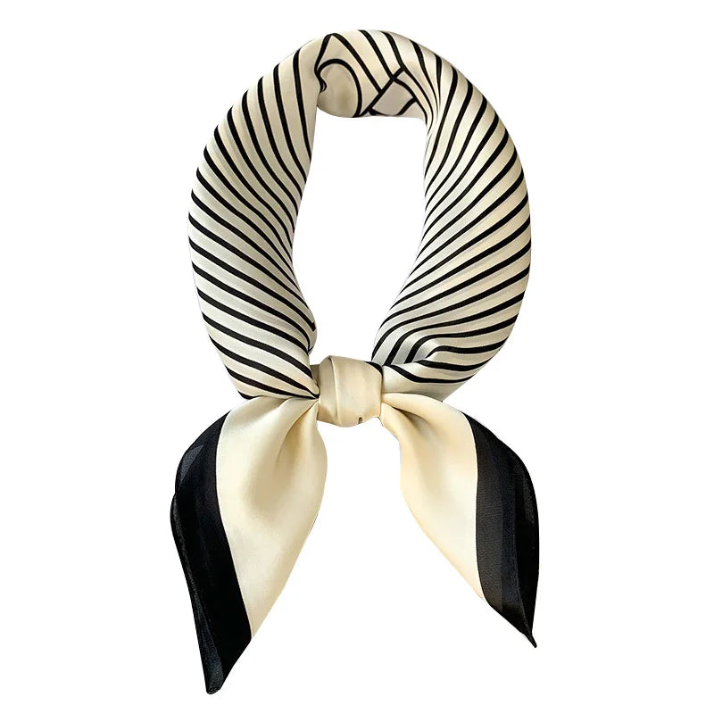 Zijden sjaaltje geruite print 70×70 cm dames sjaal haarband accessoire stijlvol elegant lente zomer cadeau | Sulvida