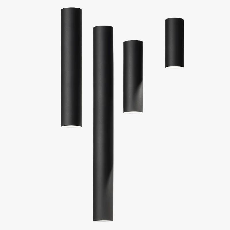 LED Plafondspot Opbouw Aluminium Tubular Design Zwart Wit Warm Neutraal Koel Wit 10-40cm voor Woonkamer Keuken Horeca | Sulvida