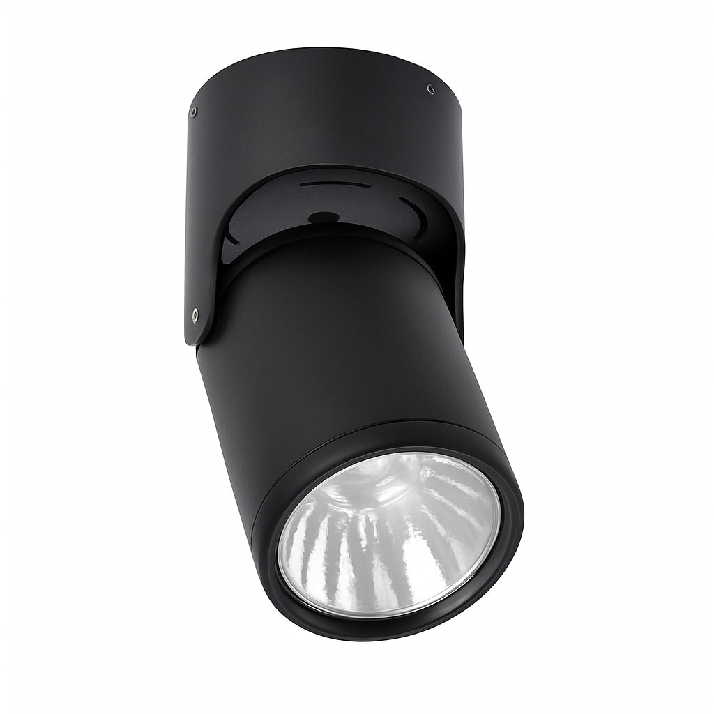 Verstelbare Opbouwspot LED Zwart Wit Metaal Richtbaar Plafondspot Modern Design Woonkamer Keuken Hal | Sulvida