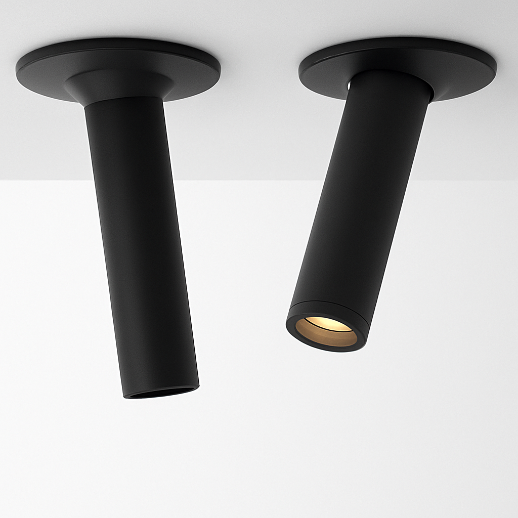 Verstelbare LED-Plafondspot Zwart Wit Modern Design Richtbaar Aluminium 10-20-30cm Dimbaar Woonkamer | Sulvida