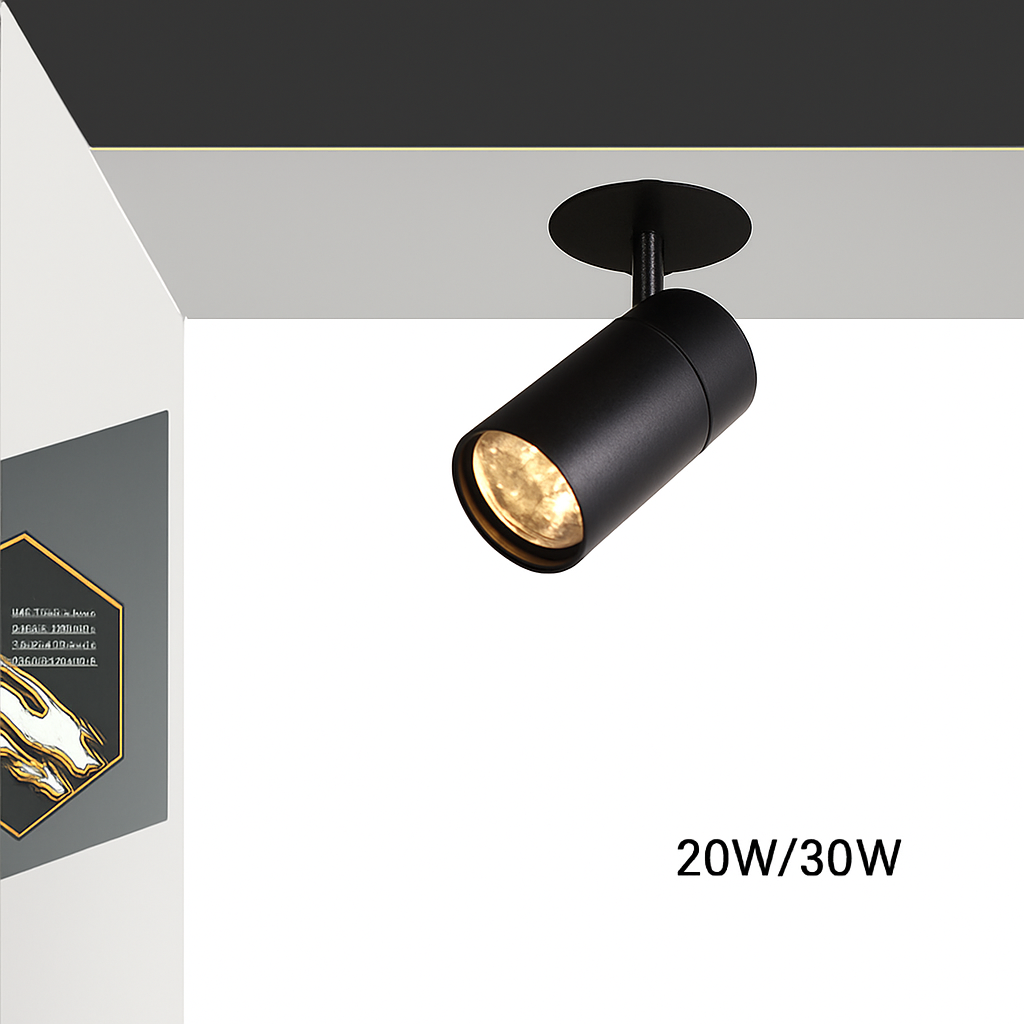 LED Plafondspot Opbouw Kantelbaar Zwart of Wit Tubelamp 7W-30W Keuken Plafondlamp Spots Cilinder Directioneel | Sulvida