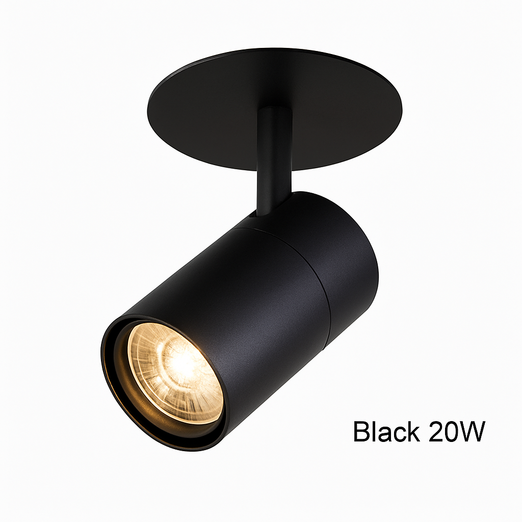 LED Plafondspot Opbouw Kantelbaar Zwart of Wit Tubelamp 7W-30W Keuken Plafondlamp Spots Cilinder Directioneel | Sulvida