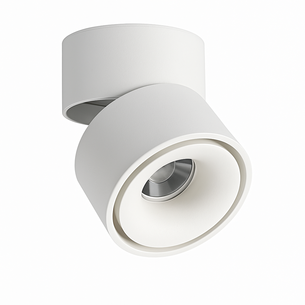 Designspot LED Rond Draaibaar Aluminium Zwart Ivoor Plafond Wit Modern Opbouw Dimbaar 7W-15W Verlichting | Sulvida