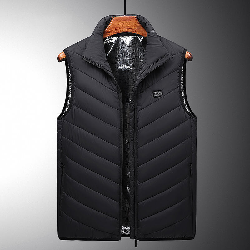 Gilet d’hiver chauffant avec zones chauffantes USB et température réglable pour un confort optimal du haut du corps | Sulvida