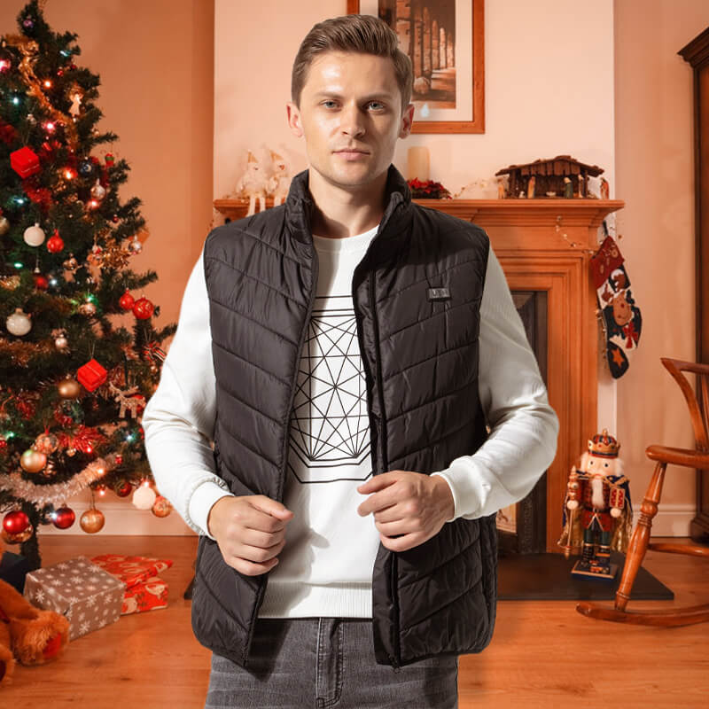 Gilet d’hiver chauffant avec zones chauffantes USB et température réglable pour un confort optimal du haut du corps | Sulvida