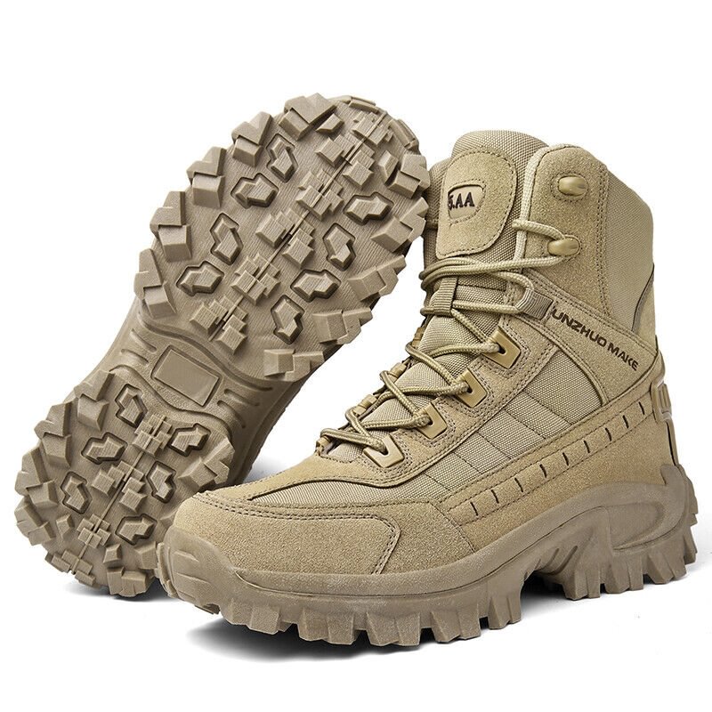 Robuuste Outdoor Laarzen met Hoge Schacht & Geprofileerde Zool voor Wandelen Trekking Bergpad Wandelschoenen | Sulvida