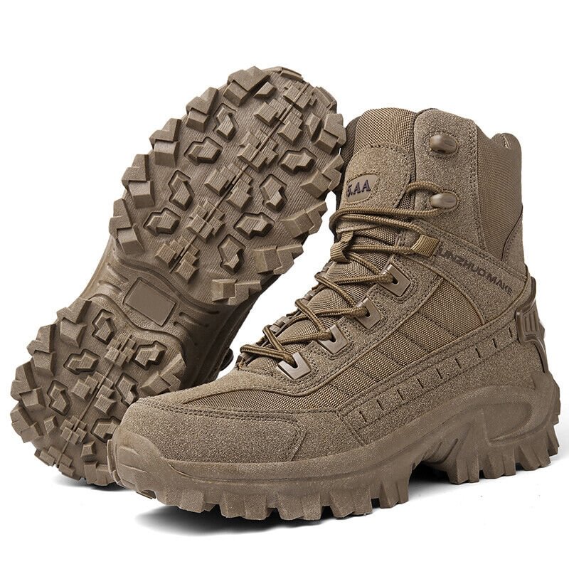 Robuuste Outdoor Laarzen met Hoge Schacht & Geprofileerde Zool voor Wandelen Trekking Bergpad Wandelschoenen | Sulvida