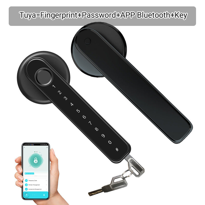Vingerafdruk Deurgreep Bluetooth Appbediening Slot Zinklegering Smart Home Beveiliging Keyless Entry | Sulvida