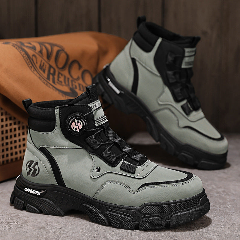 Chaussures de sécurité avec fermeture rotative rapide, confortables, respirantes et déperlantes, noir, vert et jaune - Sulvida