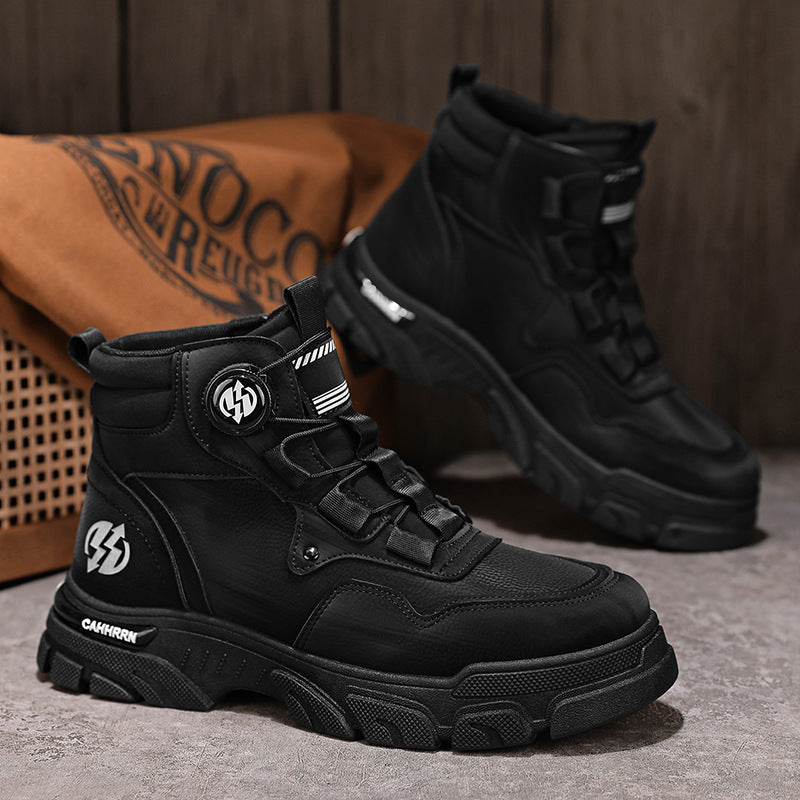 Chaussures de sécurité avec fermeture rotative rapide, confortables, respirantes et déperlantes, noir, vert et jaune - Sulvida