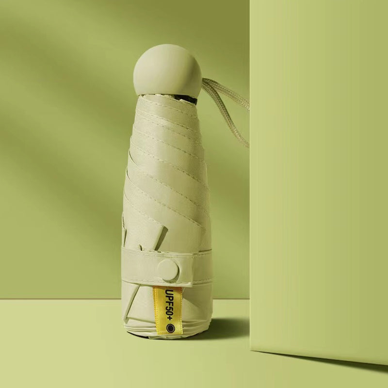 Zakparaplu Compact Capsule met UV-Bescherming UPF50+ Windbestendig Opvouwbaar Regenparaplu voor Onderweg | Sulvida
