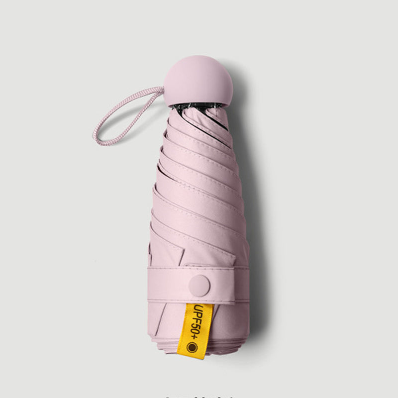Zakparaplu Compact Capsule met UV-Bescherming UPF50+ Windbestendig Opvouwbaar Regenparaplu voor Onderweg | Sulvida