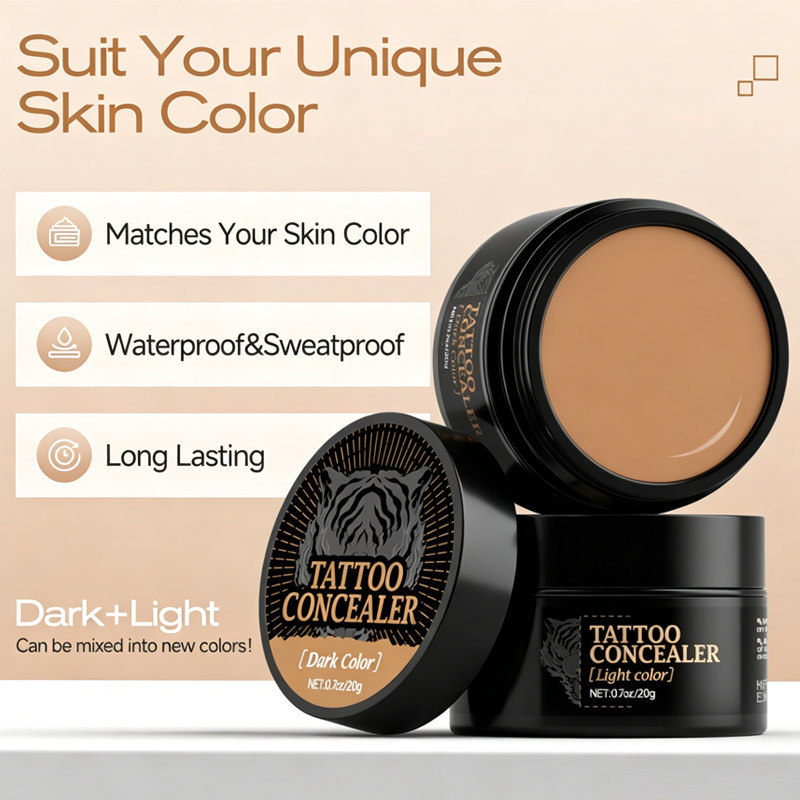 Crème correctrice imperméable pour cicatrices et imperfections cutanées avec système de mélange à deux composants et tenue longue durée | Sulvida