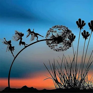 Handgemaakte Metalen Tuinfee Sculptuur 70cm Sprookjesbeeld Tuindecoratie Buitendecoratie Fantasie Ornament | Sulvida
