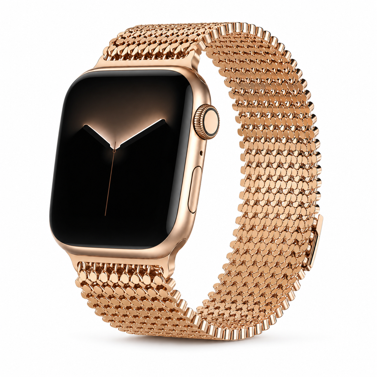 Bracelet à maillons en métal magnétique pour Apple Watch – Ajustement sans cran Series 12 46mm Ultra 4 49mm montre connectée | Sulvida