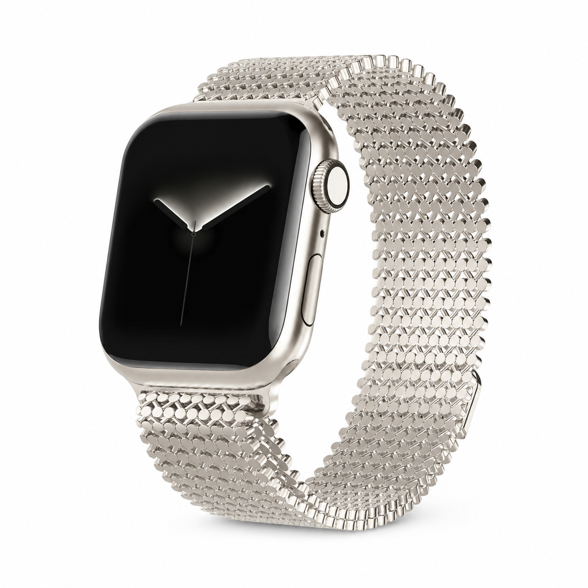 Bracelet à maillons en métal magnétique pour Apple Watch – Ajustement sans cran Series 12 46mm Ultra 4 49mm montre connectée | Sulvida