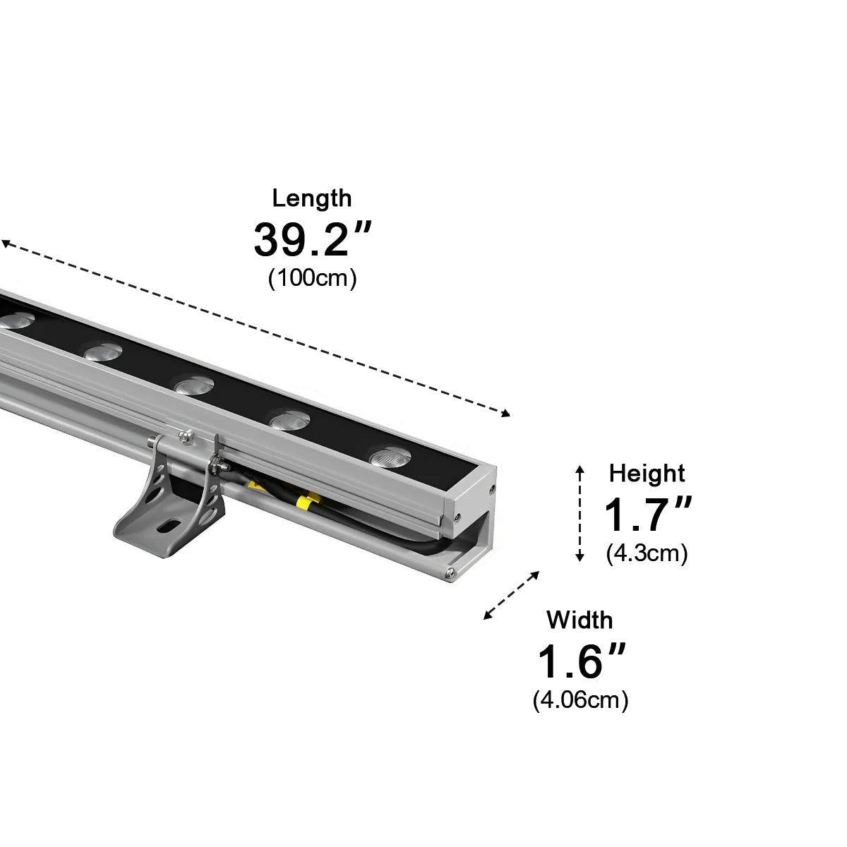 LED Gevellichtstrip 24V Waterdicht IP65 Aluminium Buitenverlichting Tuinlamp Architectuur Wandverlichting | Sulvida
