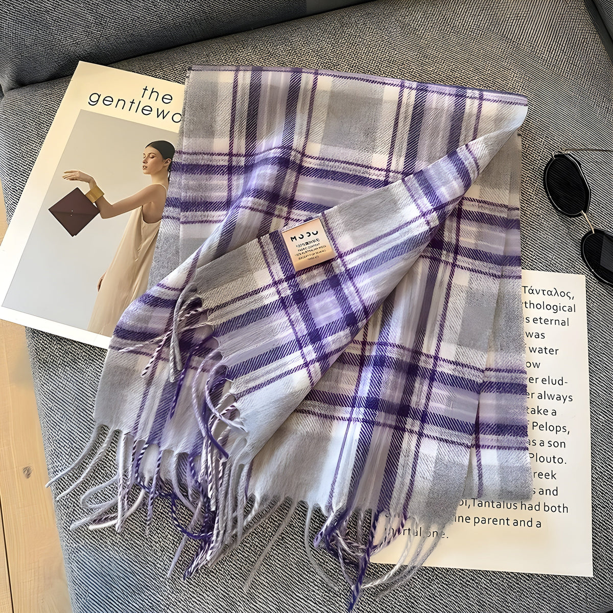 Geruit Kasjmier Dames Wintersjaal met Klassiek Brits Patroon Victoria Warme Halsdoek Herfst Winter Accessoire | Sulvida
