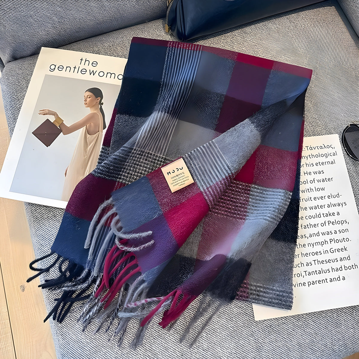 Geruit Kasjmier Dames Wintersjaal met Klassiek Brits Patroon Victoria Warme Halsdoek Herfst Winter Accessoire | Sulvida