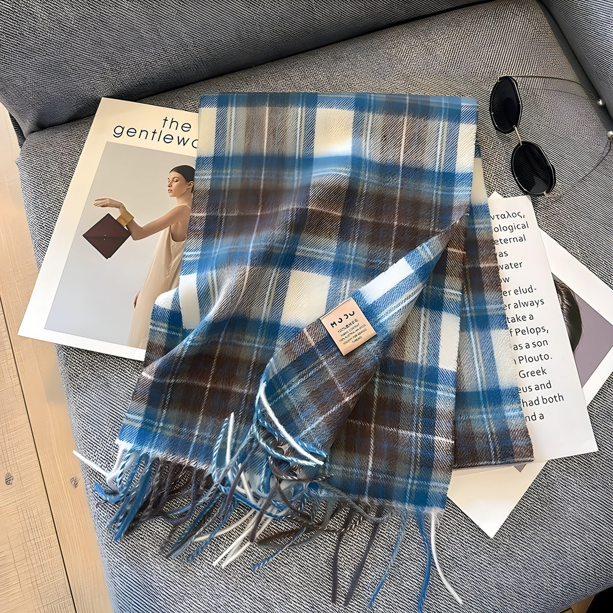 Geruit Kasjmier Dames Wintersjaal met Klassiek Brits Patroon Victoria Warme Halsdoek Herfst Winter Accessoire | Sulvida
