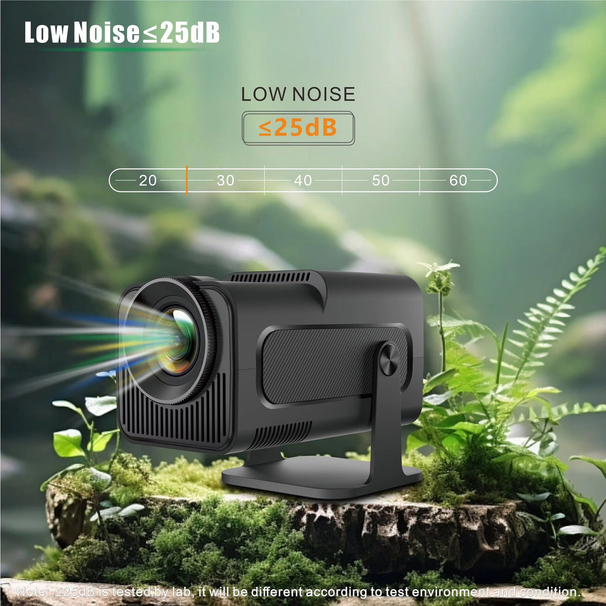 Projecteur d’extérieur compact, 300 lumens ANSI, Full HD 1080p, Android 11, sans fil, 150 pouces, portable | Sulvida