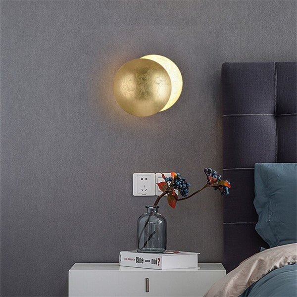 Wandlamp halve maan LED warm wit goud zwart minimalistisch design sfeerverlichting woonkamer slaapkamer modern | Sulvida