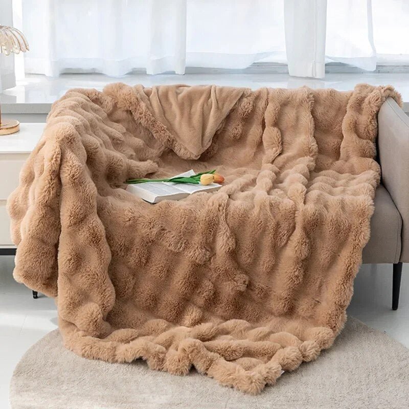 Luxe Pluchen Fleece Deken Superzacht Antraciet Grijs 100x160cm Winter Warme Plaid Bed Bank Slaapkamer | Sulvida