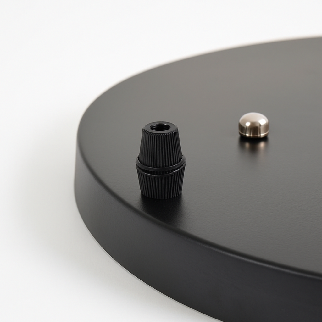 Ronde Plafondplaat voor Hanglamp tot 5 Lichtpunten Zwart of Wit Metalen Lamphoes Plafondbalk Plafondkap | Sulvida