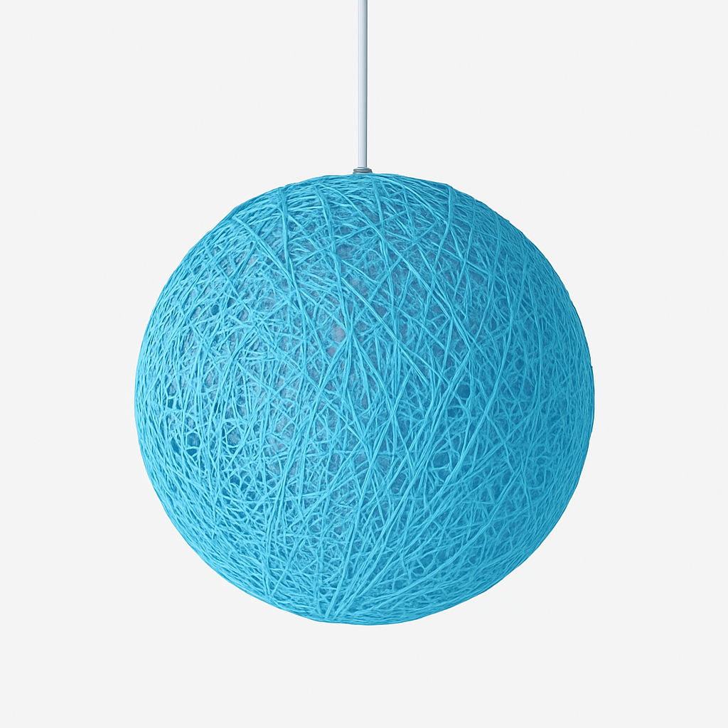Rieten Hanglamp Bol Papier Gevlochten Design Diverse Kleuren Verstelbaar 100cm Snoer Sfeerverlichting | Sulvida