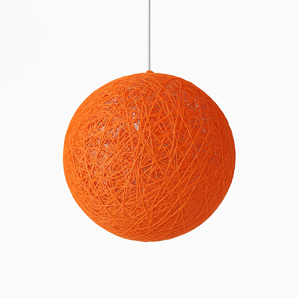 Rieten Hanglamp Bol Papier Gevlochten Design Diverse Kleuren Verstelbaar 100cm Snoer Sfeerverlichting | Sulvida
