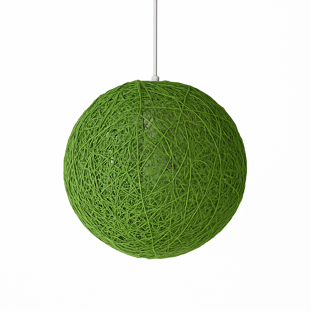 Rieten Hanglamp Bol Papier Gevlochten Design Diverse Kleuren Verstelbaar 100cm Snoer Sfeerverlichting | Sulvida