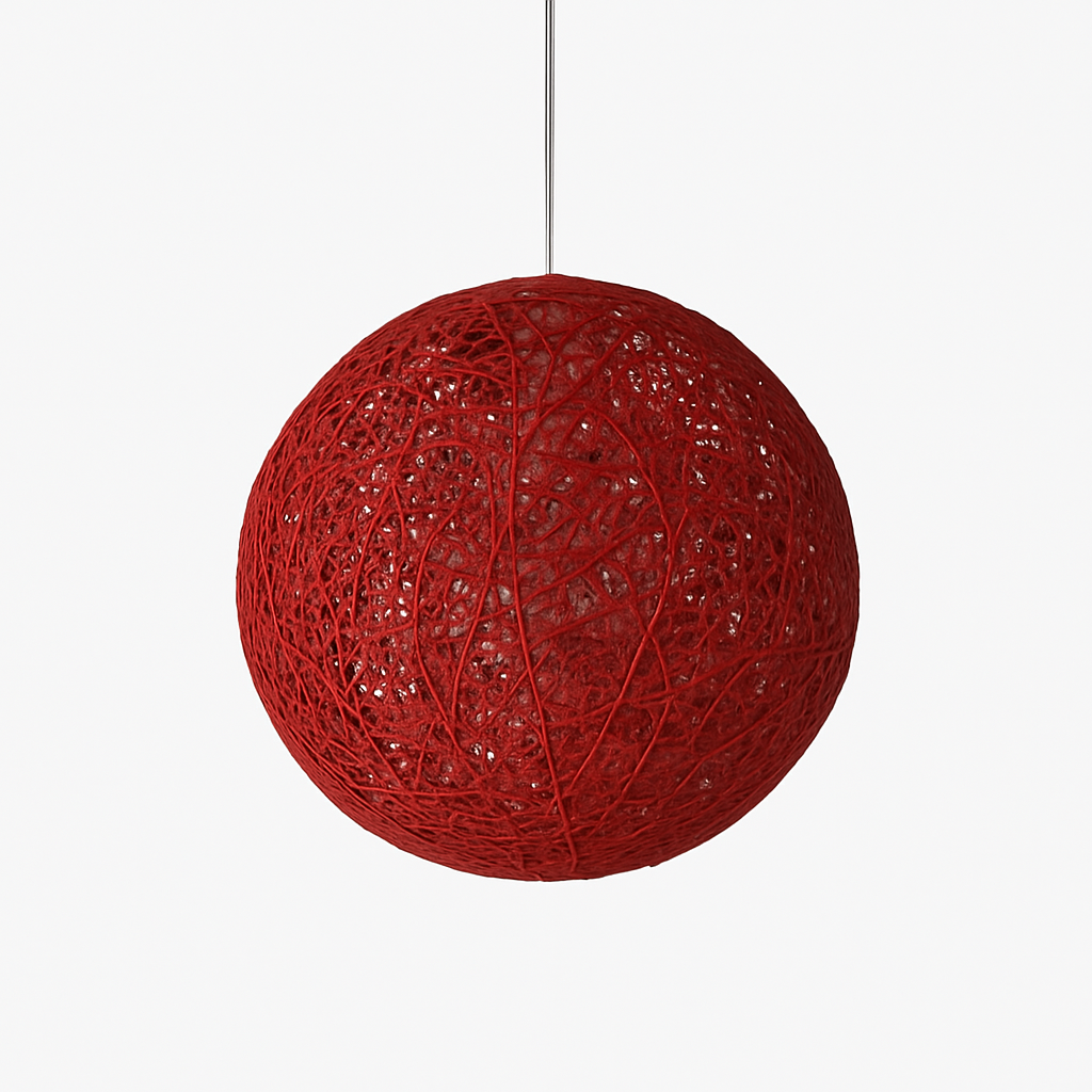 Rieten Hanglamp Bol Papier Gevlochten Design Diverse Kleuren Verstelbaar 100cm Snoer Sfeerverlichting | Sulvida