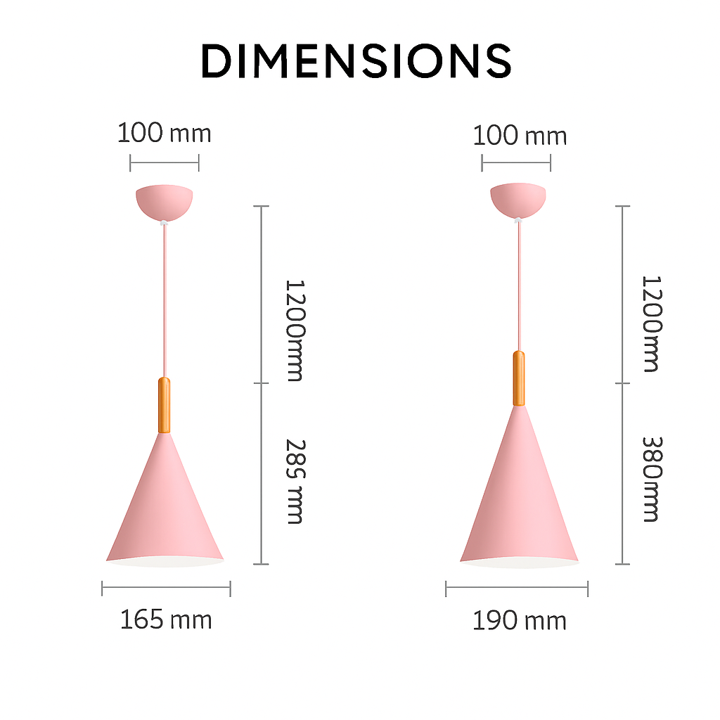 Hanglamp conisch metaal en hout eetkamer keuken woonkamer gekleurde kap modern design sfeerverlichting | Sulvida