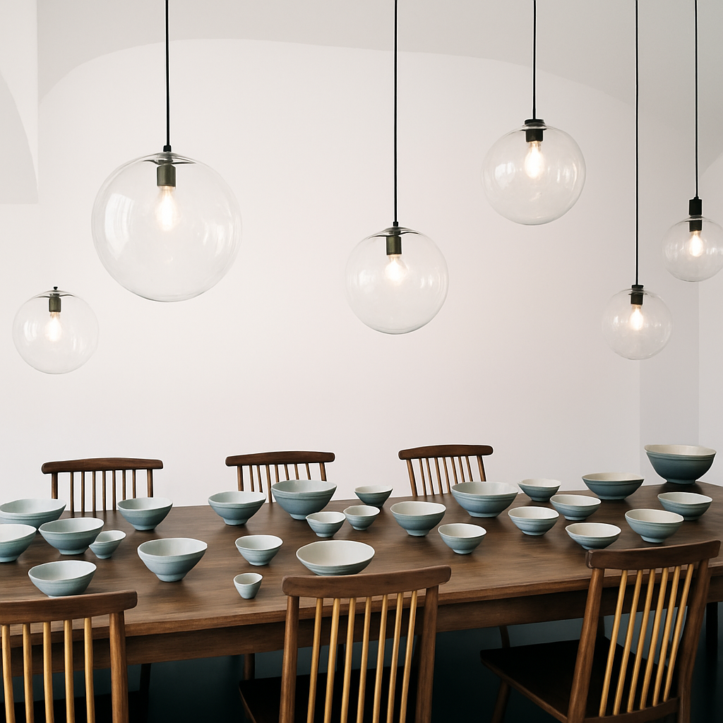 Glazen Hangbol Verlichting Roségoud of Zwart Design LED Wandlamp E27 Dimbaar Plafondlamp Moderne Hanglamp | Sulvida