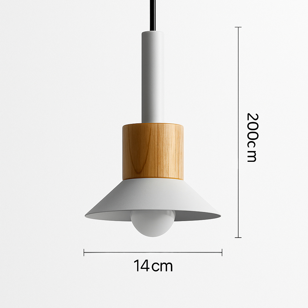 Design Hanglamp Hout & Metaal Geel Groen Wit Roze Geometrisch 12×16 tot 14×20 cm Woonkamer Eetkamer Slaapkamer | Sulvida