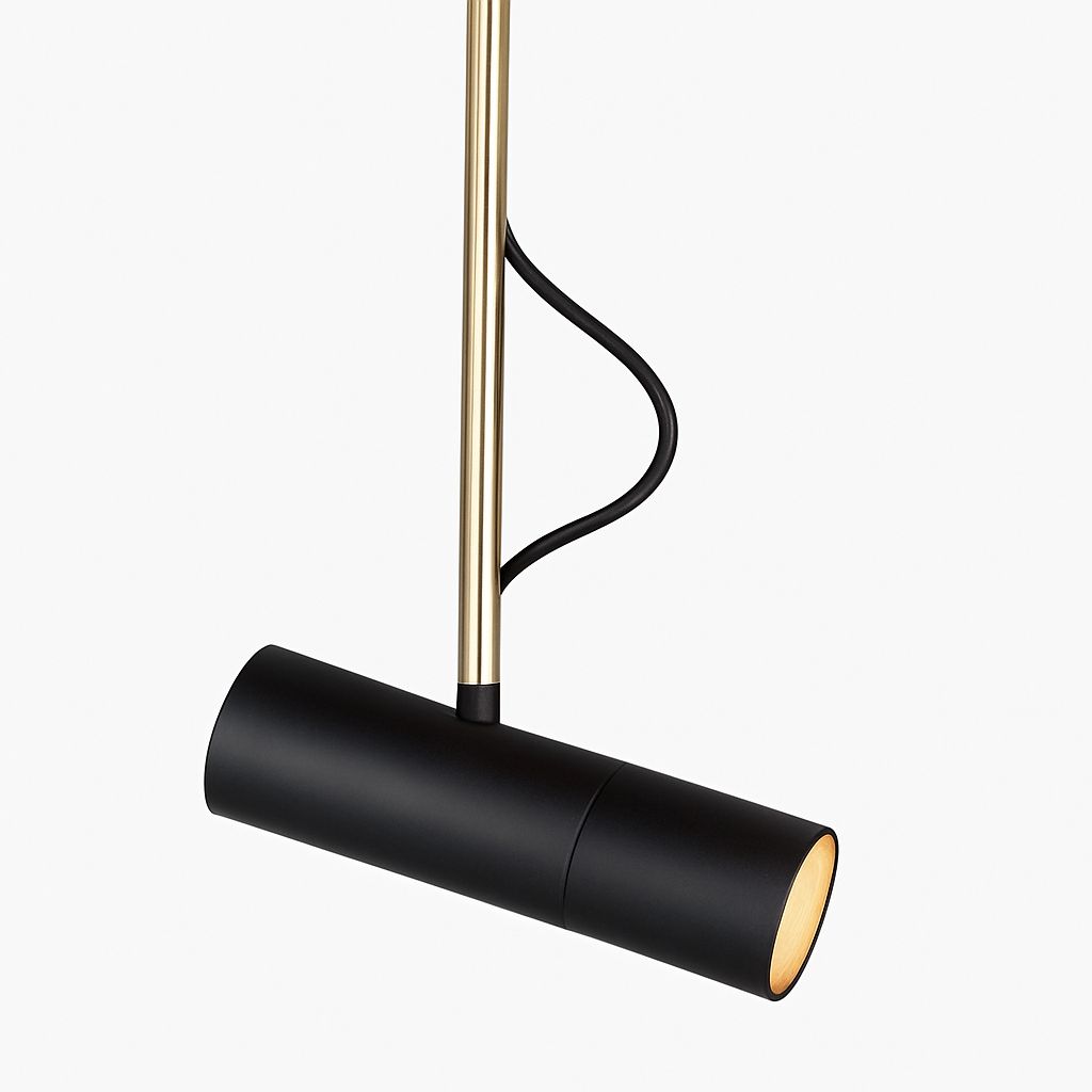 Hanglamp Verstelbaar Spotje Geborsteld Aluminium Goudkleurig Railspot Modern Design Eetkamer Woonkamer | Sulvida