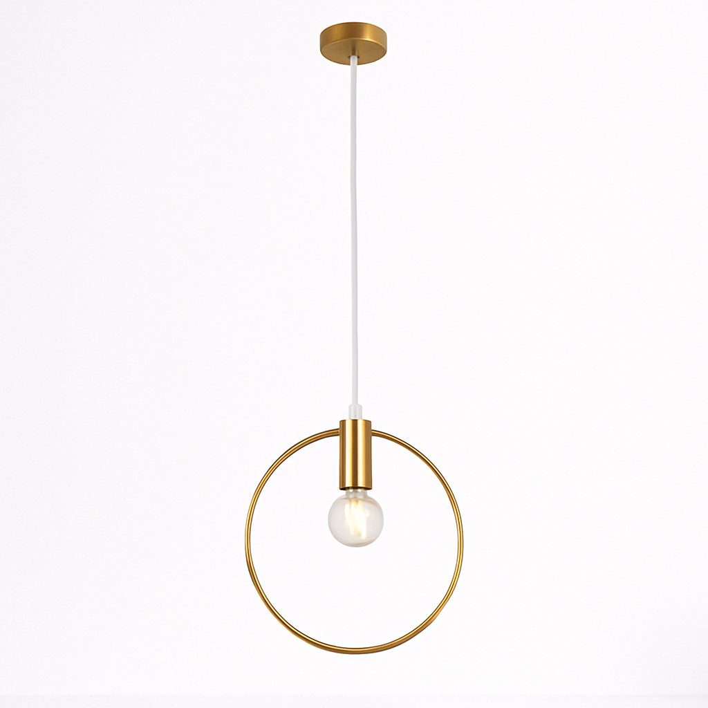 Ronde Hanglamp Goud LED Metaal Modern Design Eetkamer Slaapkamer Woonkamer Sfeerverlichting Elegant Decoratief | Sulvida