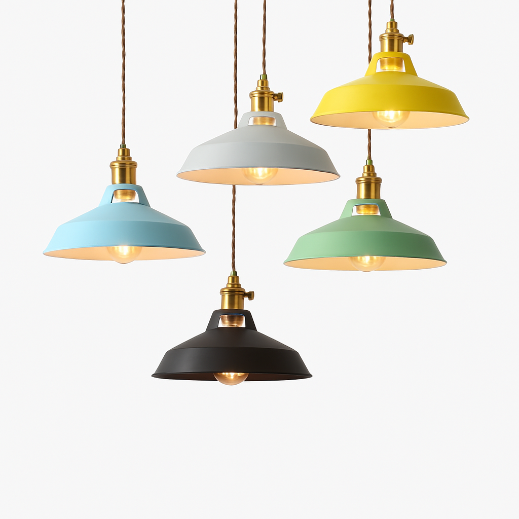 Industriële Hanglamp Metaal Loft Gekleurd E27 Plafondlamp Woonkamer Eetkamer Slaapkamer Moderne Verlichting | Sulvida