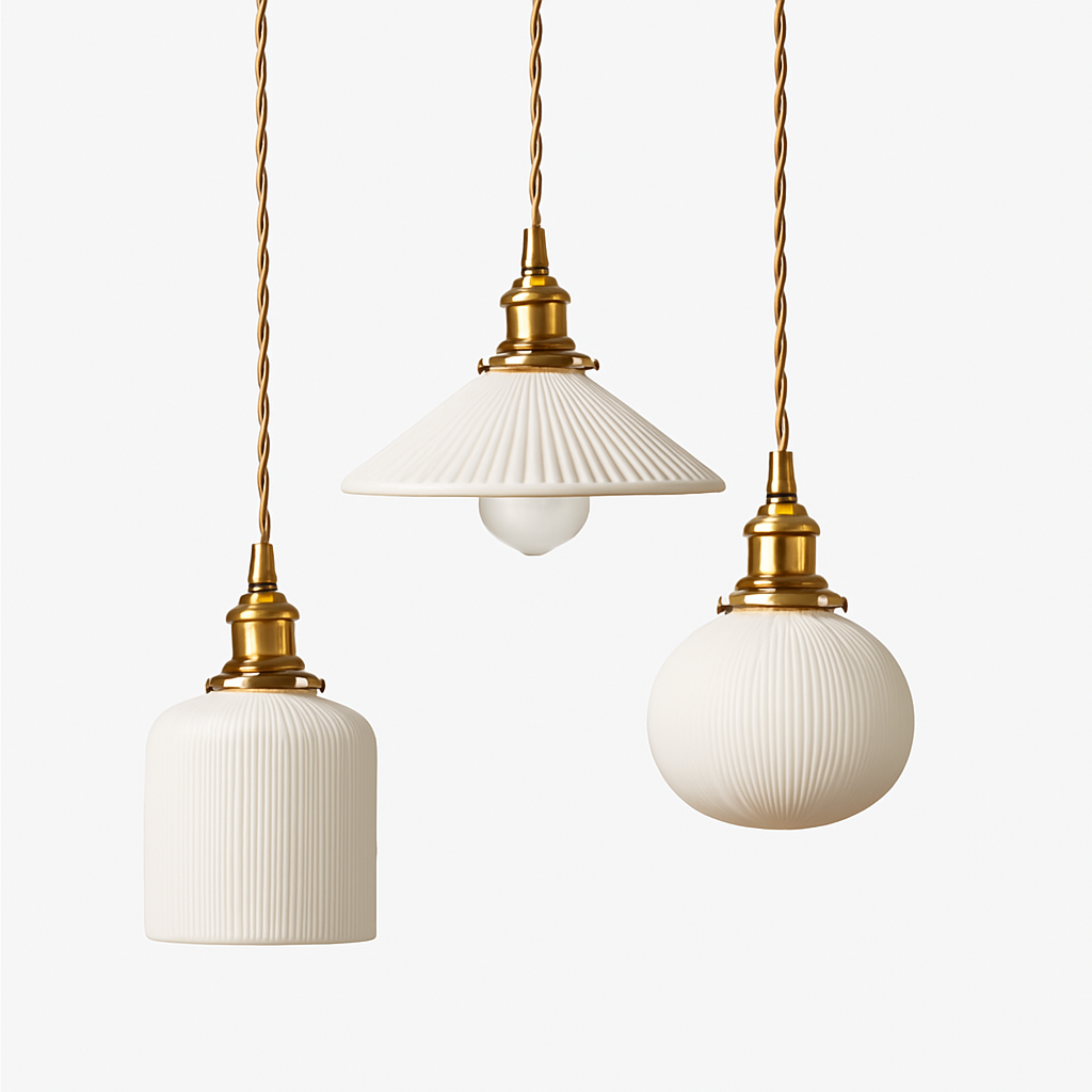 Retro Hanglamp Keramiek Wit E27 Fitting 90-260V Woonkamer Slaapkamer Eetkamer Studeerkamer Hotelkamer | Sulvida