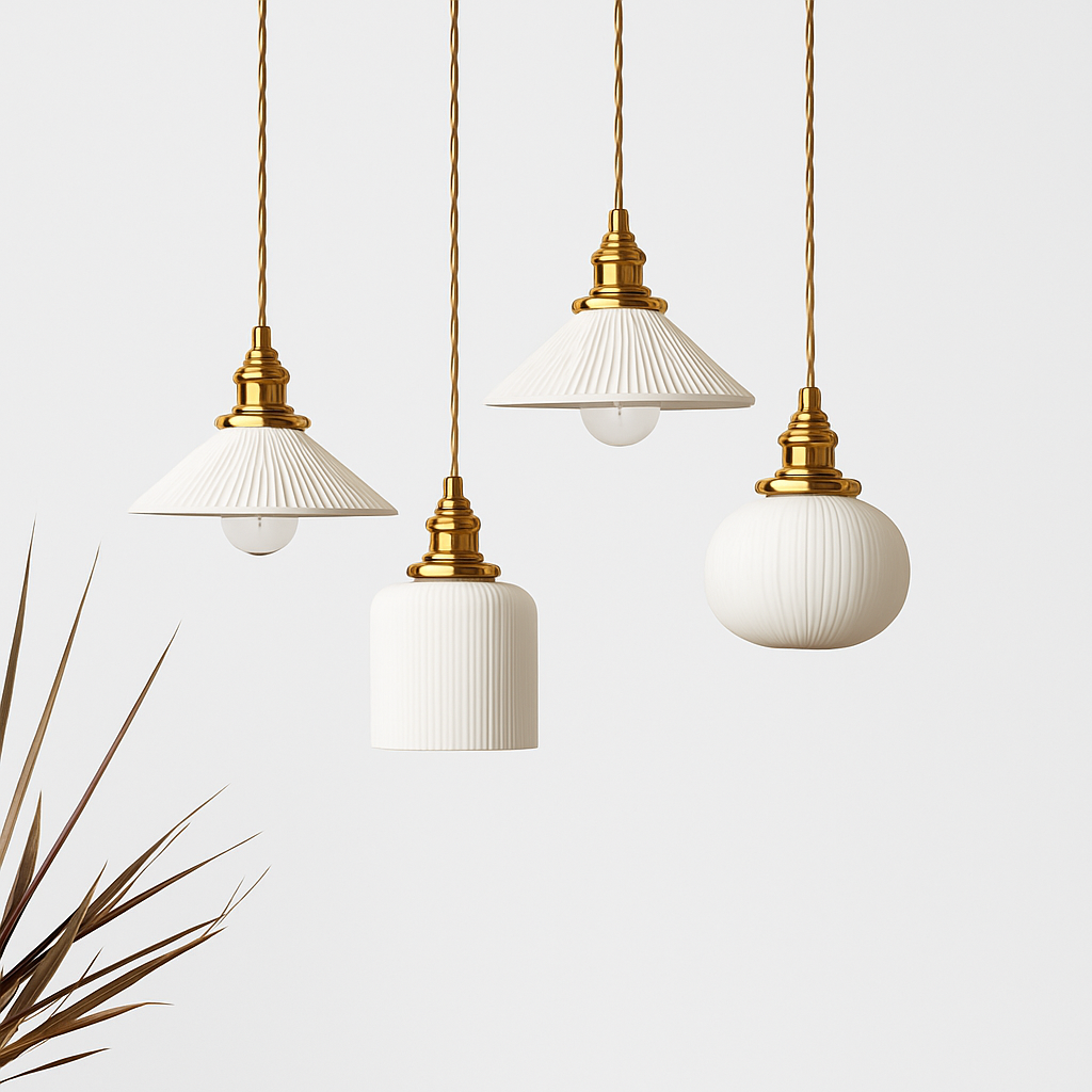 Retro Hanglamp Keramiek Wit E27 Fitting 90-260V Woonkamer Slaapkamer Eetkamer Studeerkamer Hotelkamer | Sulvida