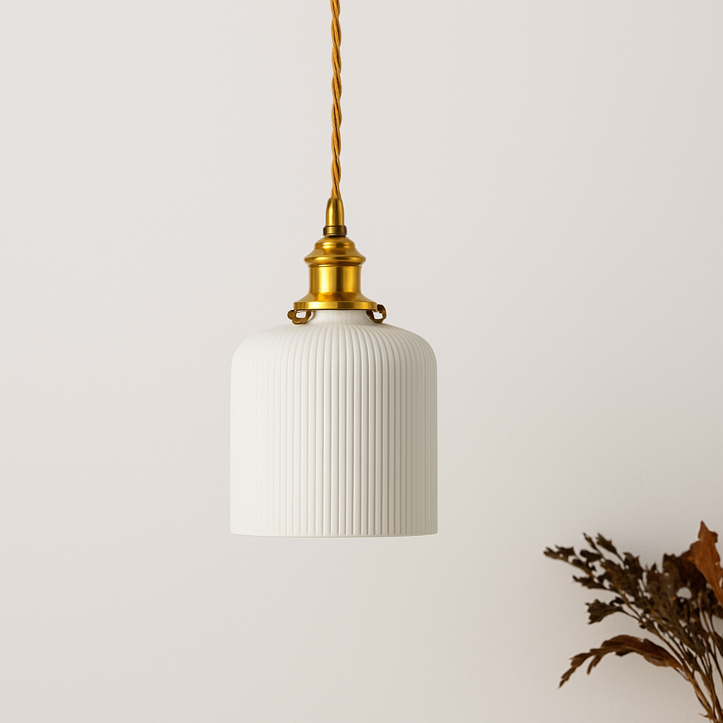 Retro Hanglamp Keramiek Wit E27 Fitting 90-260V Woonkamer Slaapkamer Eetkamer Studeerkamer Hotelkamer | Sulvida
