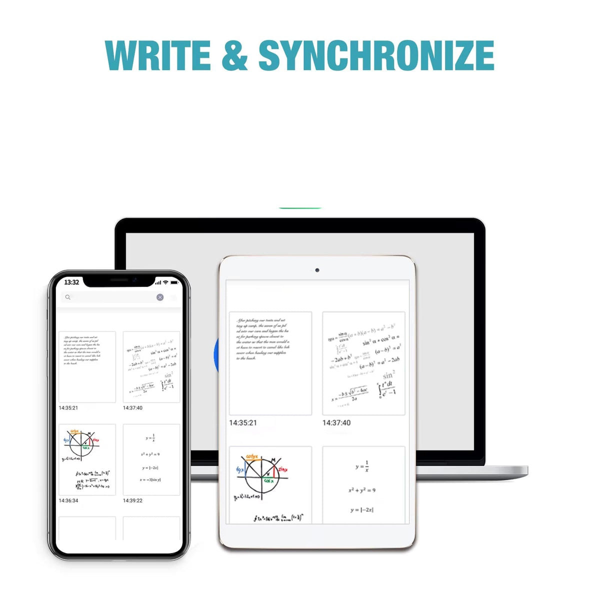 Bloc-notes numérique avec reconnaissance de l’écriture manuscrite par OCR et synchronisation Bluetooth, pour les notes et les dessins | Sulvida