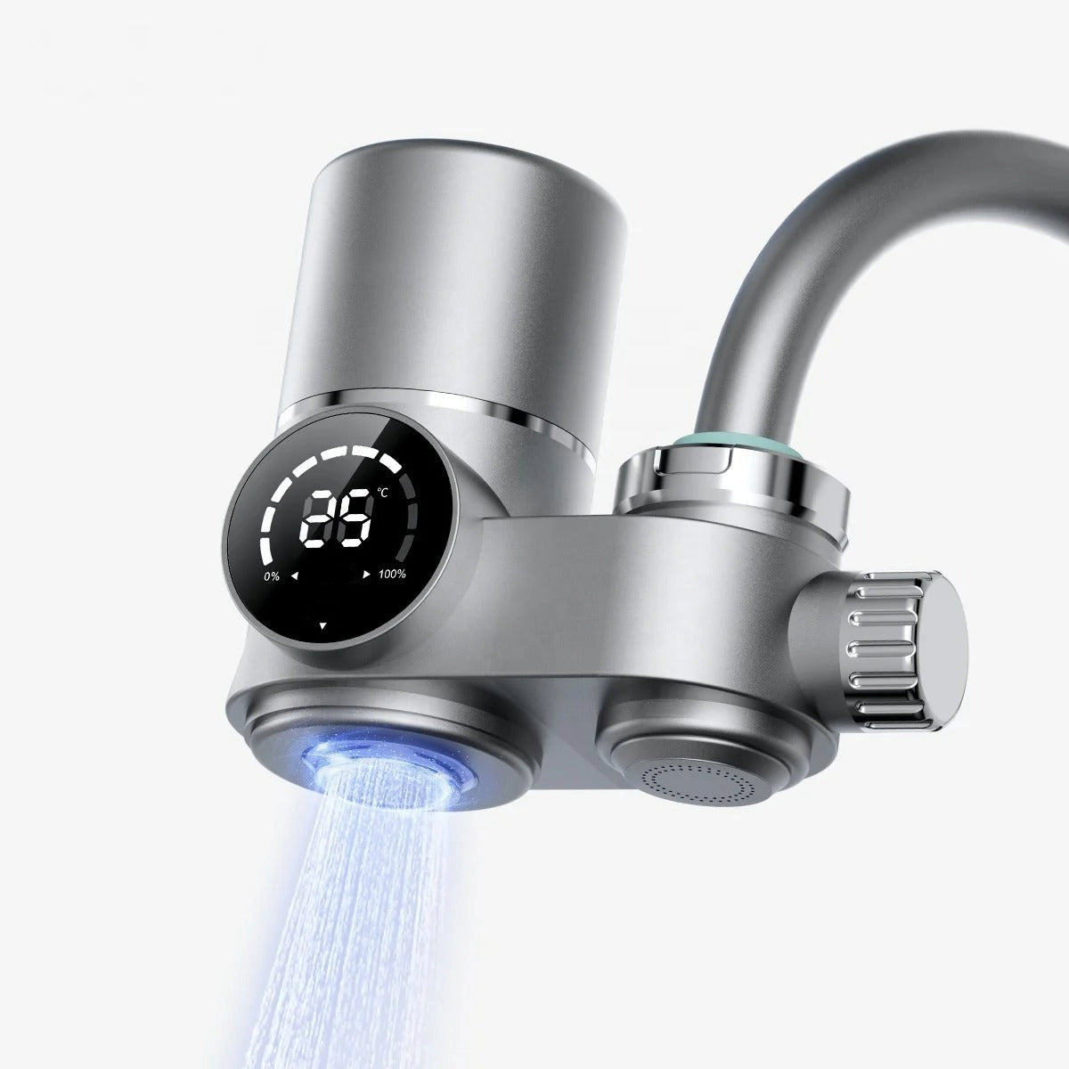 Kraanwaterfilter met LED-Scherm en Dubbele Watermodus voor Keuken – ABS en RVS Waterfilter Kraanfilter | Sulvida