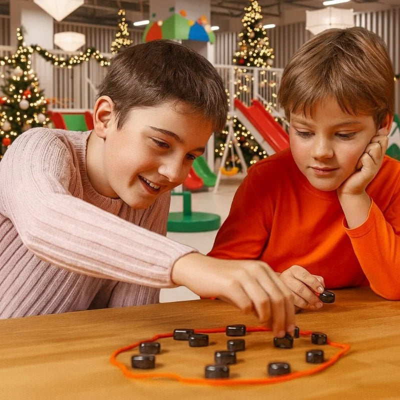 Magnetisch Schaakspel Reis met Stevige Stukken Zwart Wit Strategiespel Opvouwbaar Compact Draagbaar Bordspel | Sulvida