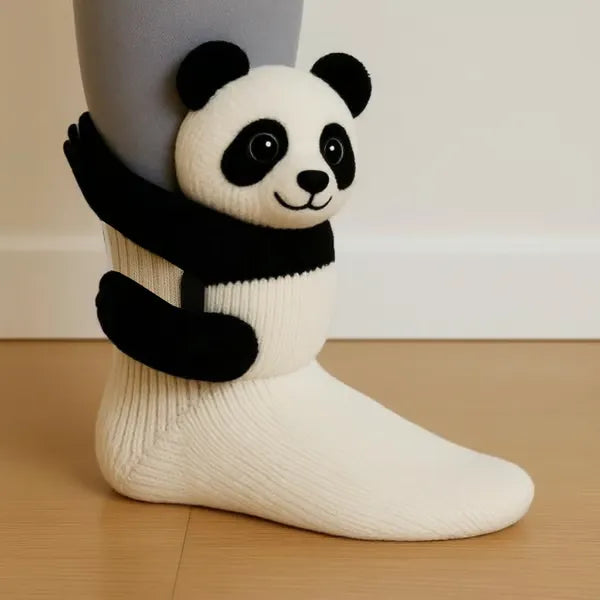 Knuffel Sokken 3D Dieren Pluche Warm Huissokken Herfst Winter Unisex Grappig Cadeau One Size 35-45 Antislip | Sulvida