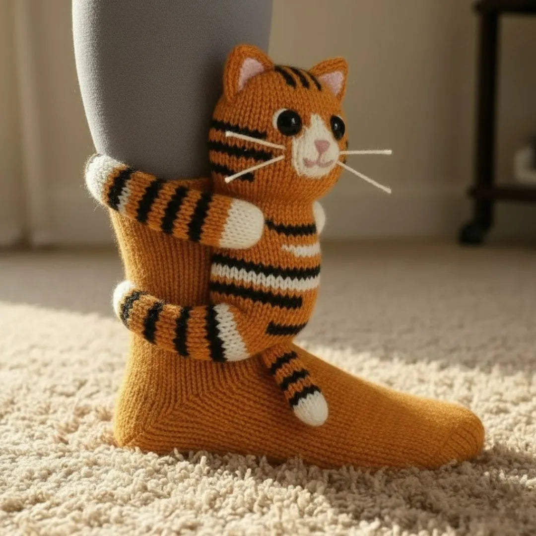 Verwarmde knuffelsokken in grappige diermotieven voor koude voeten thuis unisex comfort warm pluche sloffen | Sulvida