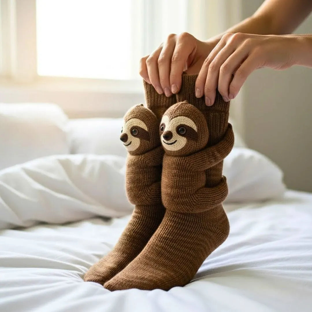 Verwarmde knuffelsokken in grappige diermotieven voor koude voeten thuis unisex comfort warm pluche sloffen | Sulvida