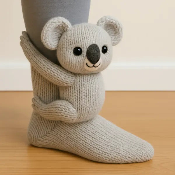 Knuffel Sokken 3D Dieren Pluche Warm Huissokken Herfst Winter Unisex Grappig Cadeau One Size 35-45 Antislip | Sulvida